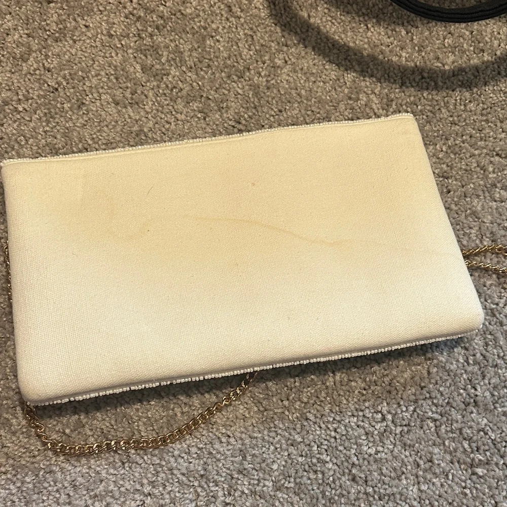 👰🏼 BRIDE Ivory Beaded Crossbody Clutch - Picture 7 of 7